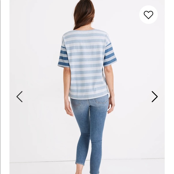 MADEWELL Indigo Stripe Block tee medium - Picture 3 of 11